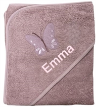 Badeslag med navn Sommerfugl 75 x 75 cm, Nørgaard Madsen, Pale Mauve